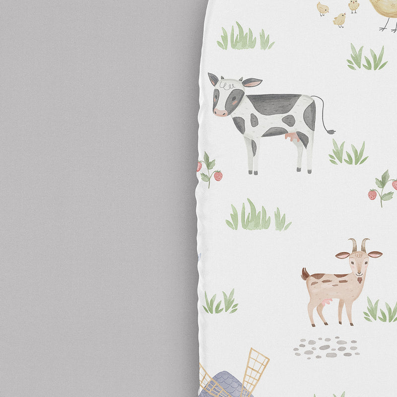 Farm Animals Collection 2 Pack Baby Bassinet Fitted Sheets