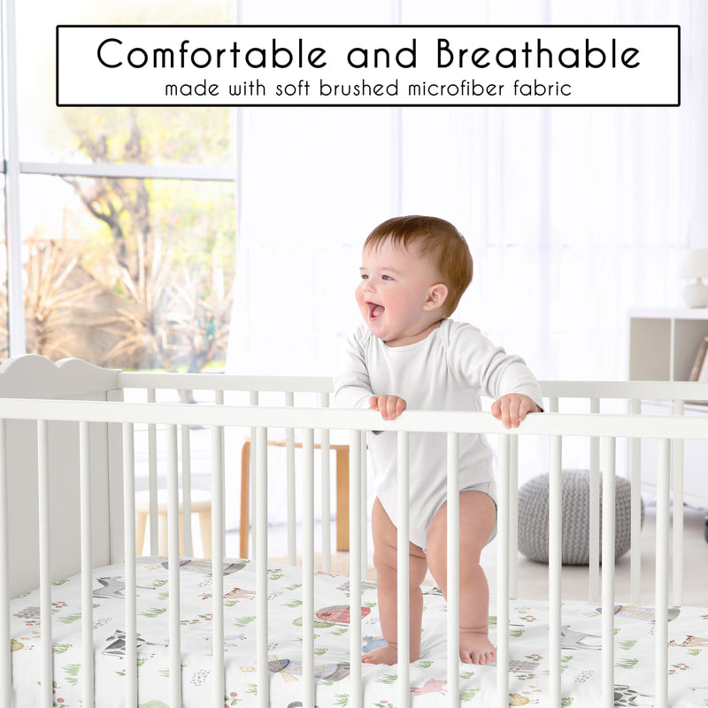 Farm Animals Collection 2 Pack Crib Sheets