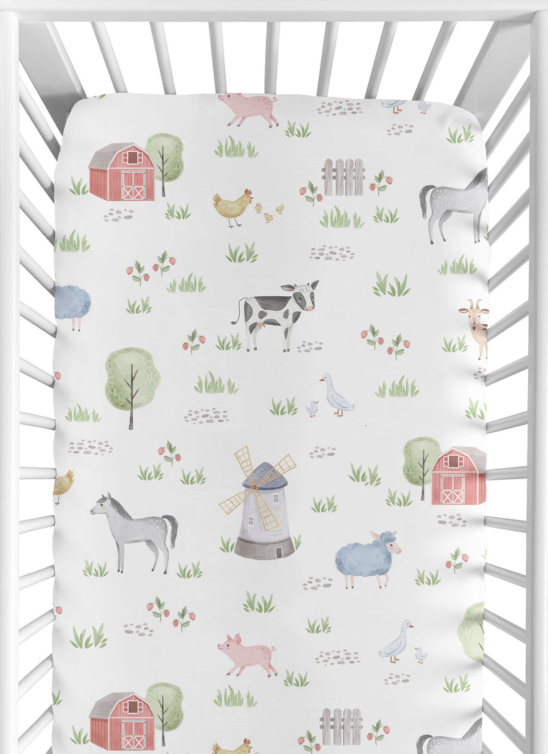 Farm Animals Collection Crib Sheet