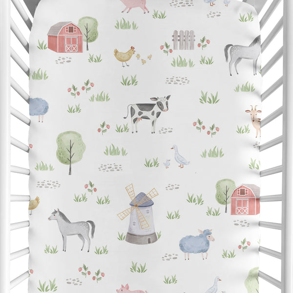 Farm Animals Collection Crib Sheet