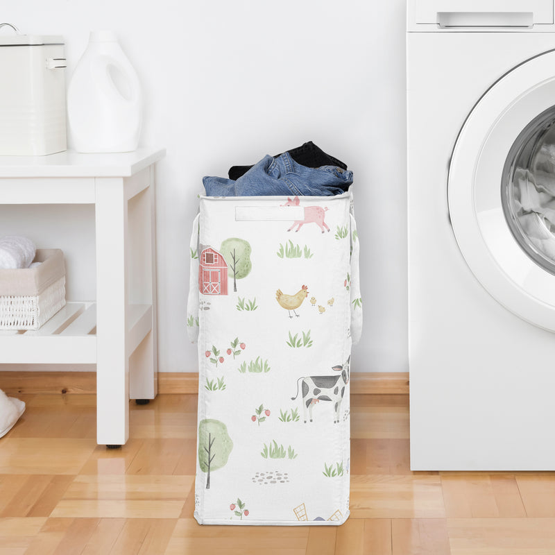 Farm Animals Collection Laundry Hamper with Handles