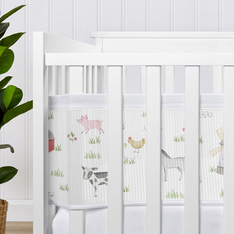 Farm Animals Collection Sweet Jojo Designs + BreathableBaby Breathable Mesh Crib Liner