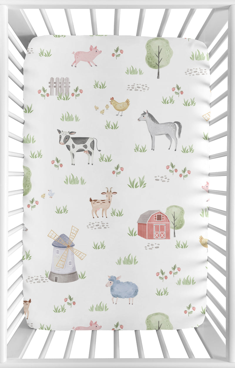Farm Animals Collection Mini Crib Sheet