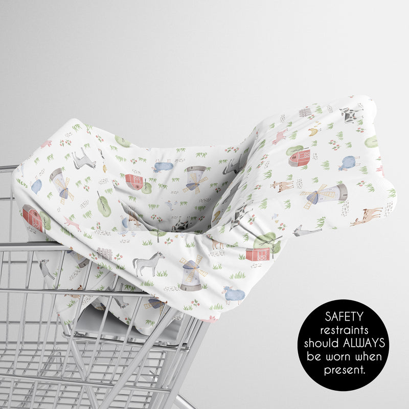 Farm Animals Collection Multi Use Baby Car Seat and Nursing Cover