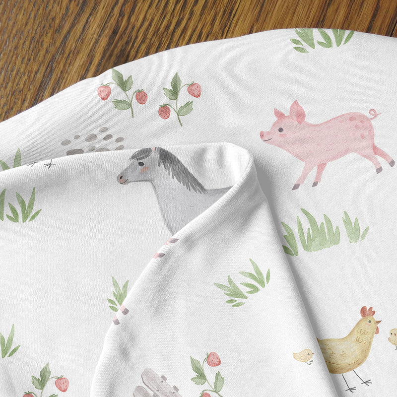 Farm Animals Collection Baby Cocoon and Beanie Hat - 2 Piece Set