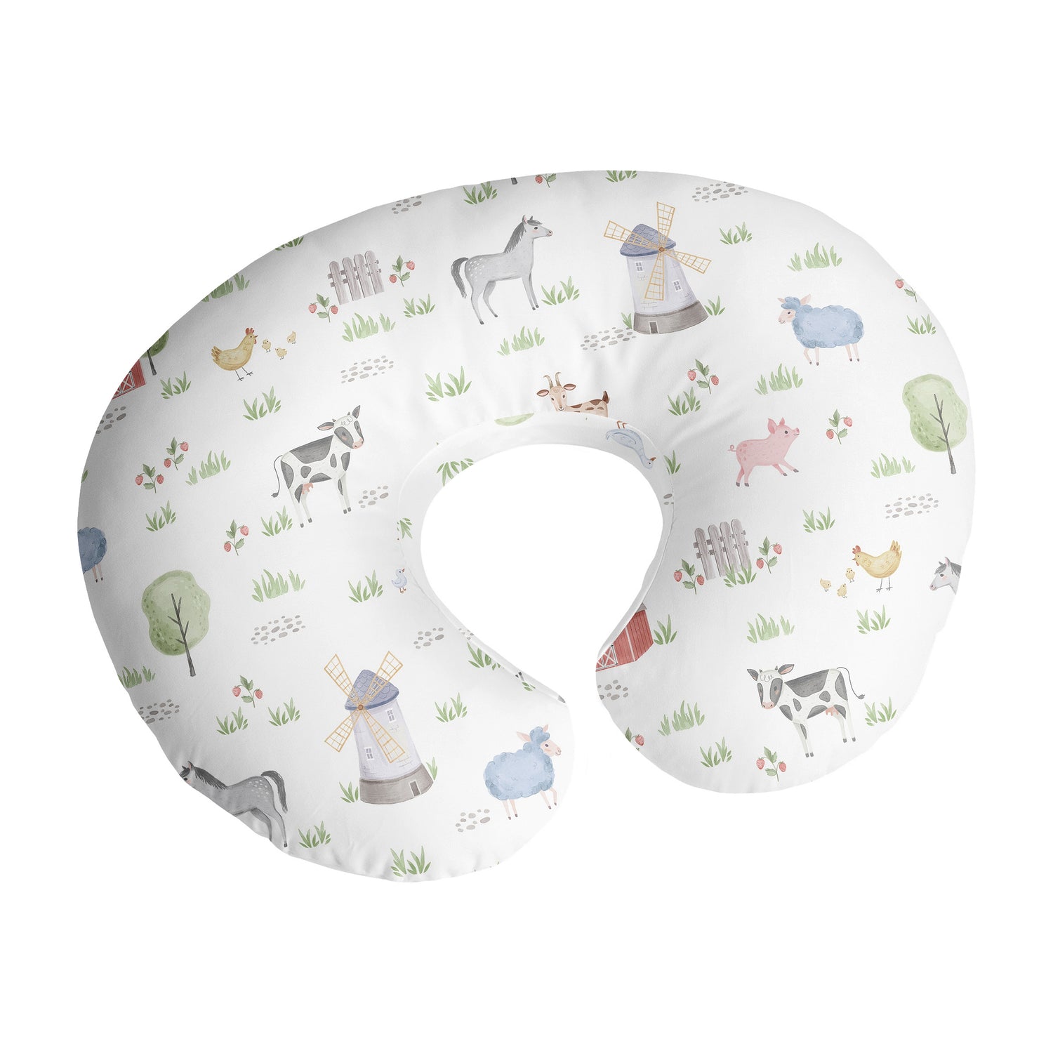 Farm Animals Collection Nursing Breastfeeding Pillow Cover