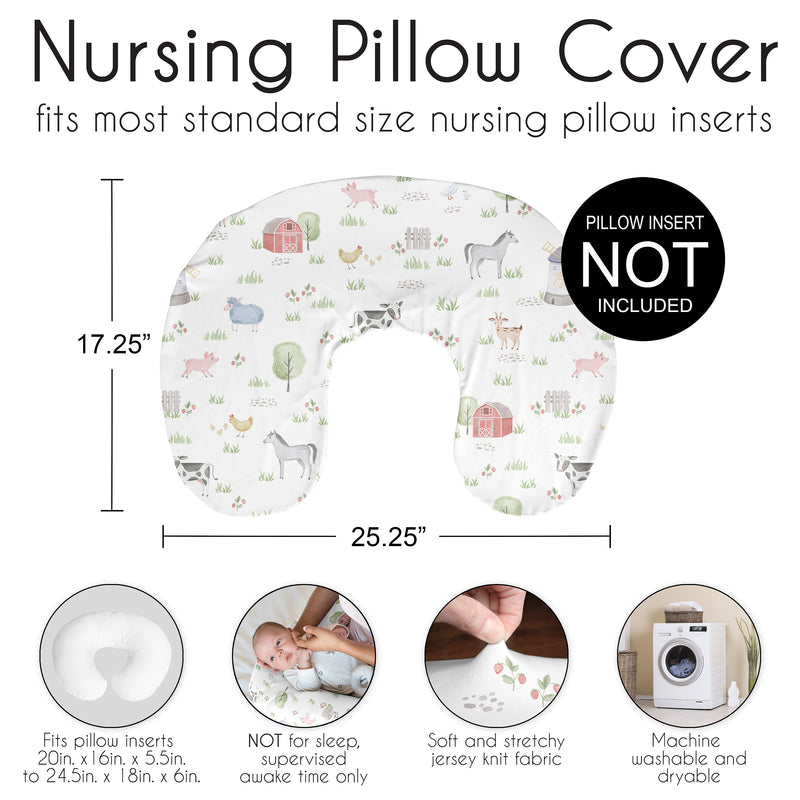Farm Animals Collection Nursing Breastfeeding Pillow Cover