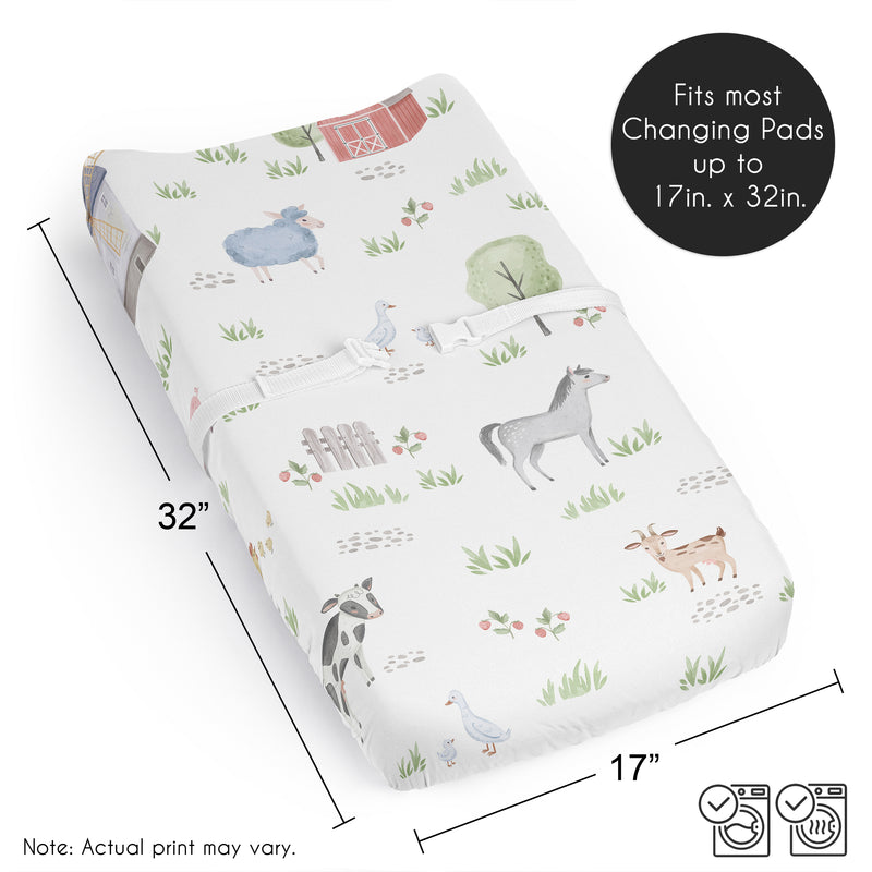 Farm Animals Collection Changing Pad Cover Sheet