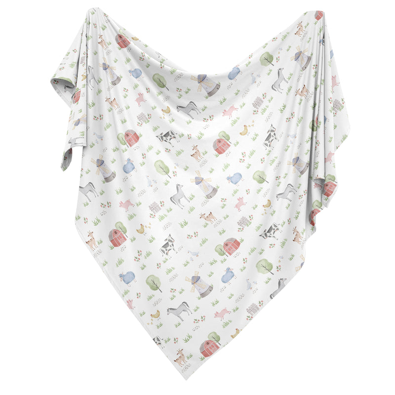 Farm Animals Collection Baby Swaddle Blanket