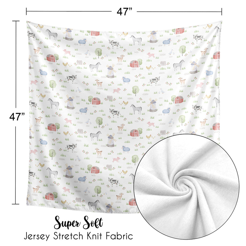 Farm Animals Collection Baby Swaddle Blanket