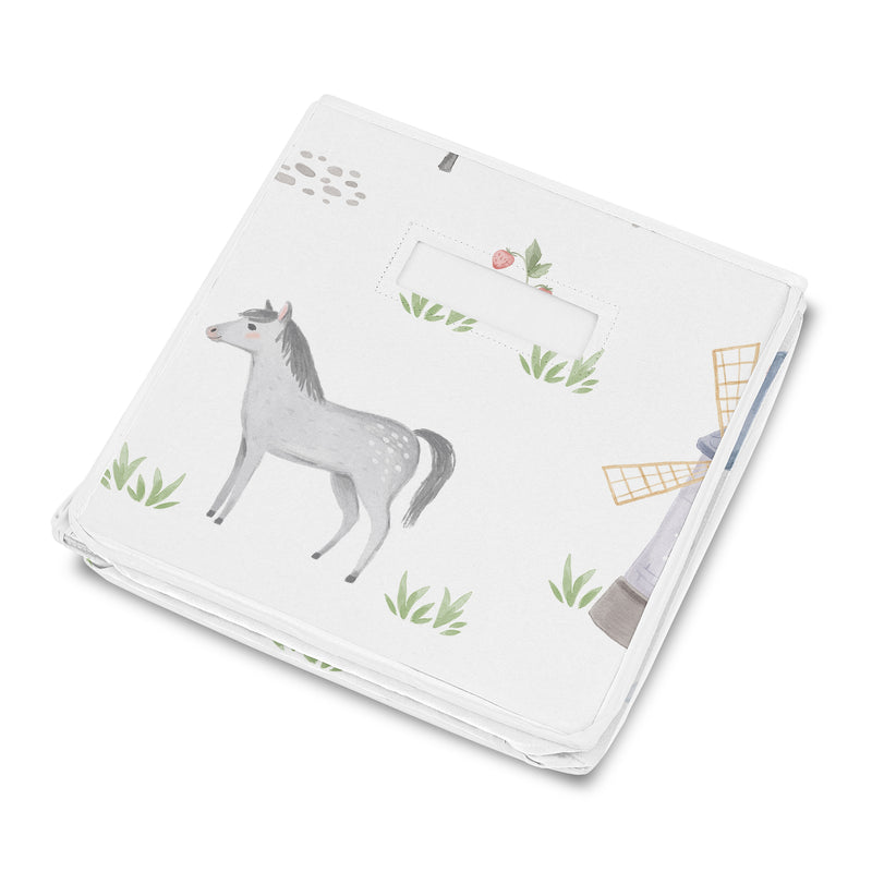 Farm Animals Collection Fabric Toy Bin Storage