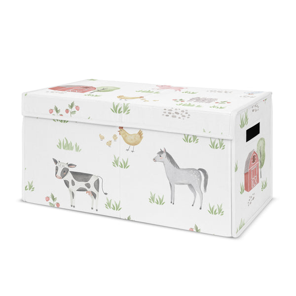 Farm Animals Collection Fabric Toy Bin Storage