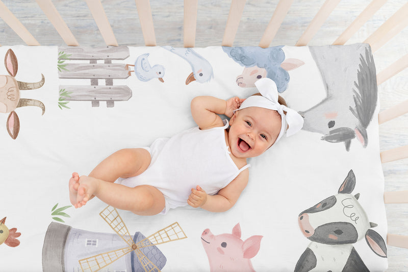 Farm Animals Collection Photo Op Crib Sheet