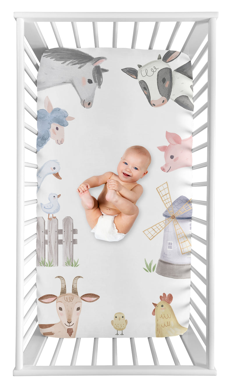 Farm Animals Collection Photo Op Crib Sheet