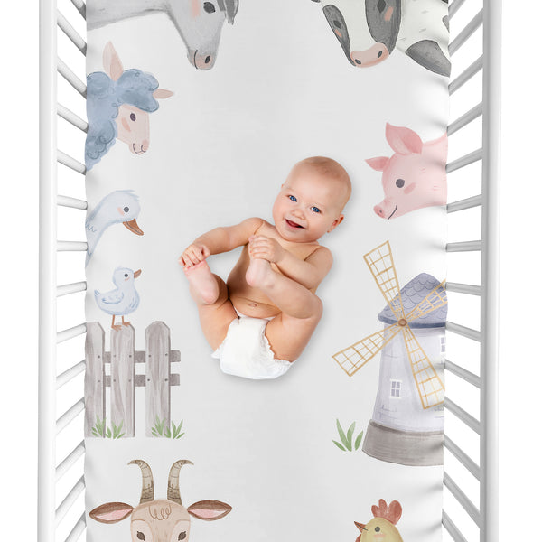 Farm Animals Collection Photo Op Crib Sheet