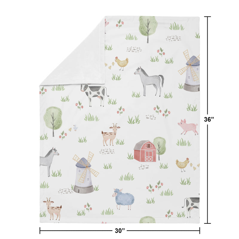 Farm Animals Collection Baby Blanket