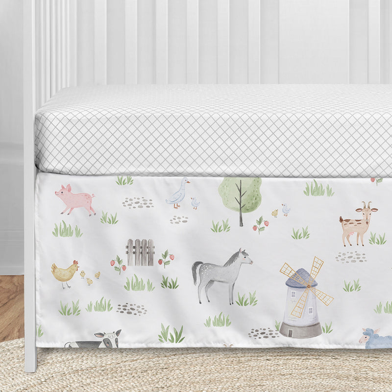 Farm Animals Collection 11 Piece Bumperless Crib Bedding