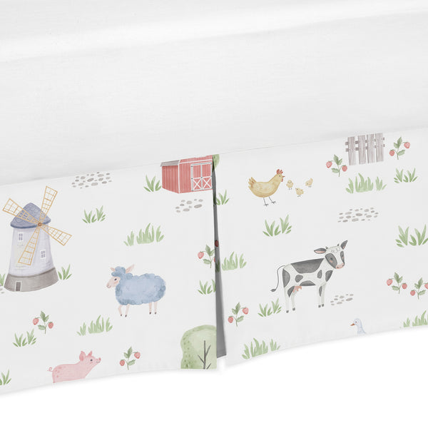 Farm Animals Collection Crib Bed Skirt