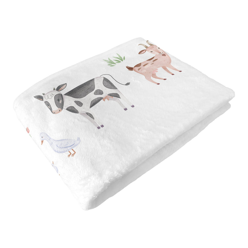 Farm Animals Collection Monthly Milestone Baby Blanket