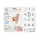 Farm Animals Collection Monthly Milestone Baby Blanket