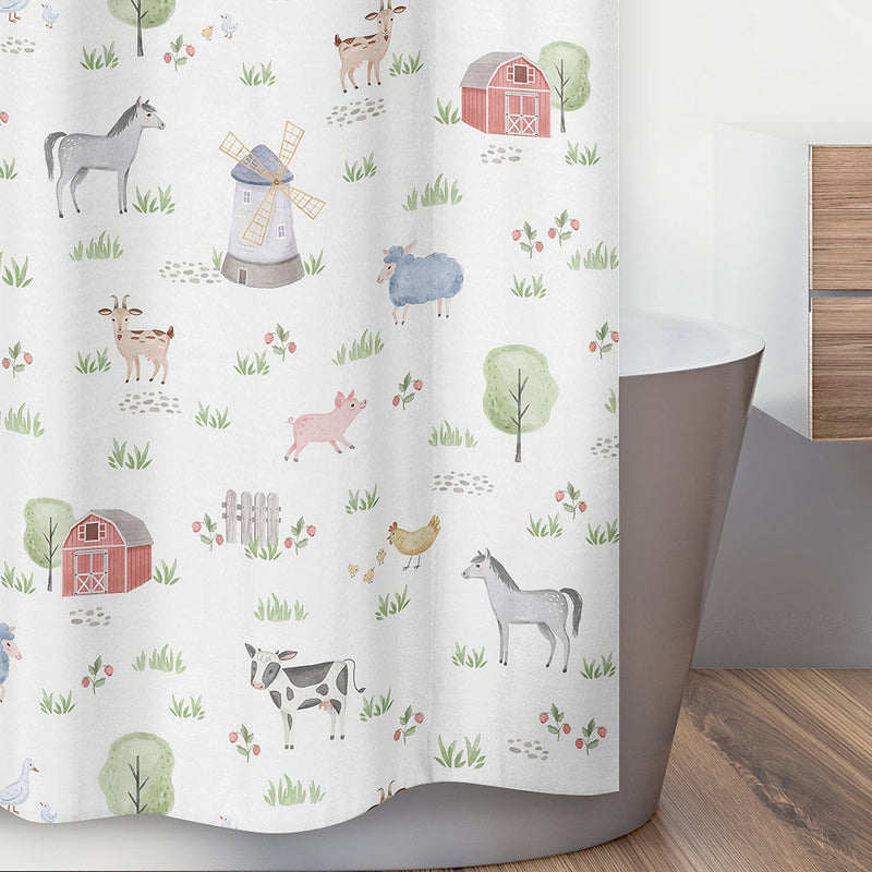 Farm Animals Collection Shower Curtain