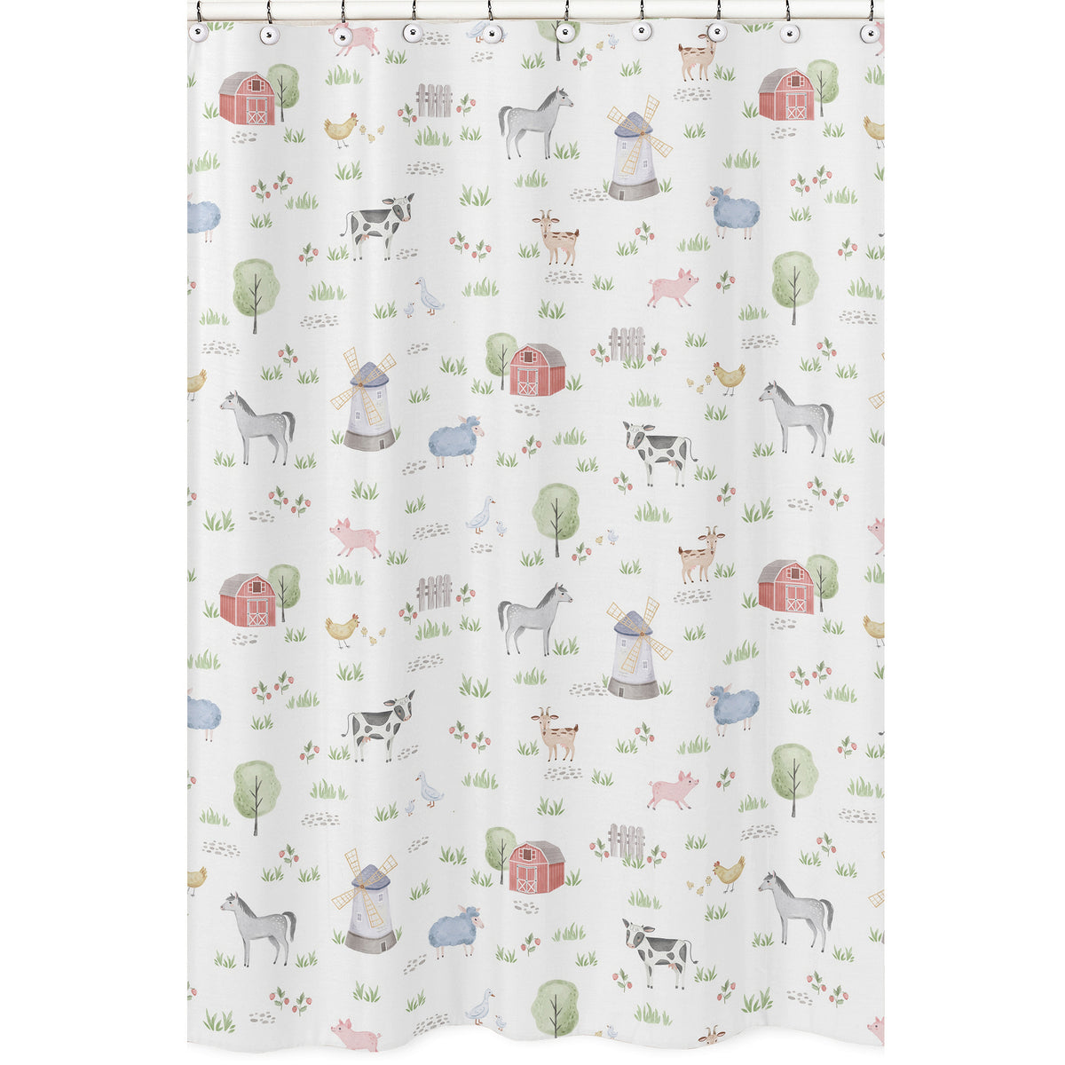 Farm Animals Collection Shower Curtain