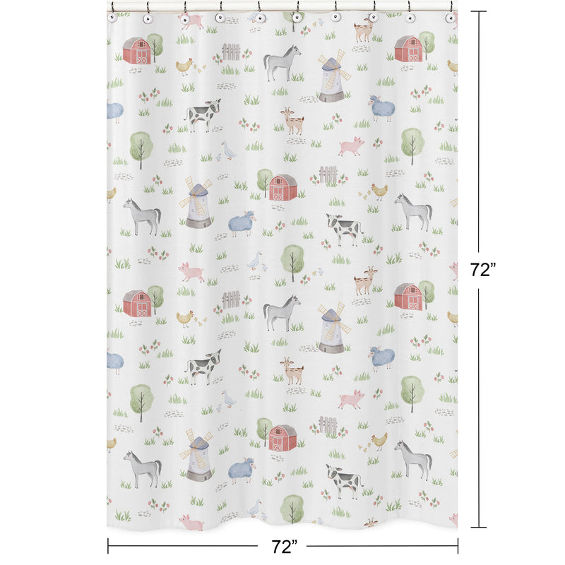 Farm Animals Collection Shower Curtain