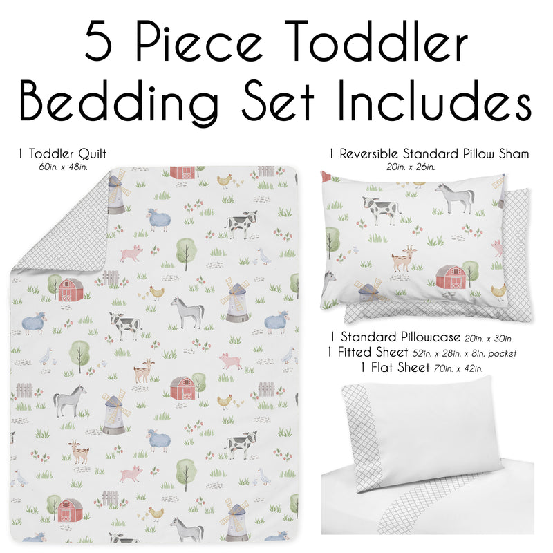 Farm Animals Collection Toddler Bedding