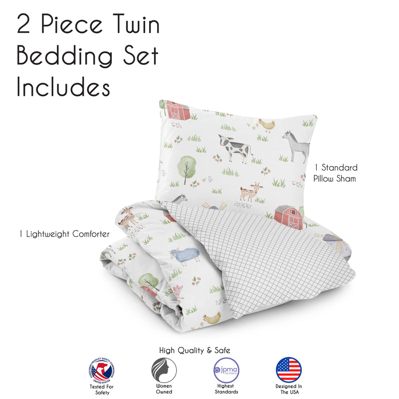 Farm Animals Collection Twin Bedding