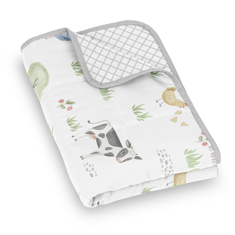 Farm Animals Collection Toddler 5lbs Weighted Blanket for Kids