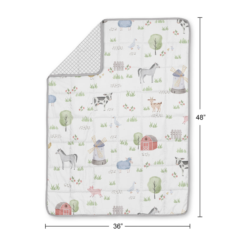 Farm Animals Collection Toddler 5lbs Weighted Blanket for Kids