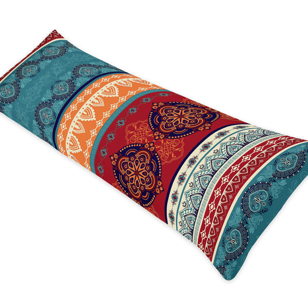 Red Boho Collection Full Length Body Pillow Cover alternate view