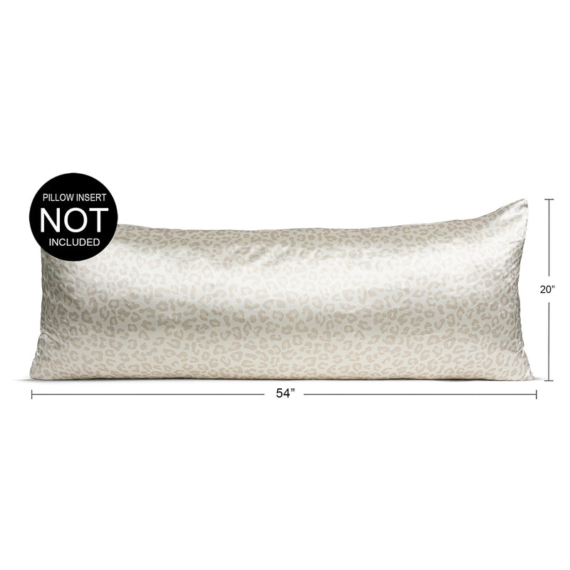 Cheetah Ivory and Gold Collection Full Length Body Pillow Cover