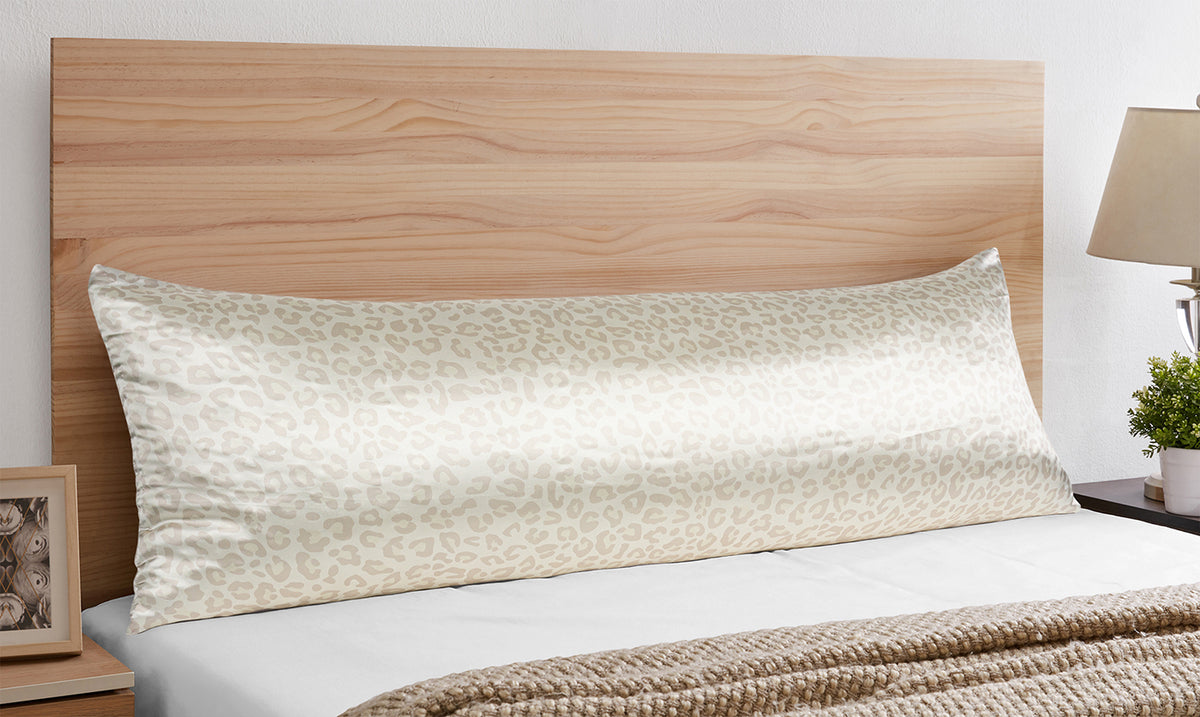 Cheetah Ivory and Gold Collection Full Length Body Pillow Cover