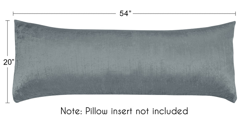 Boho Chic Vintage Velvet Dark Gray for the Lace Gray Collection Full Length Body Pillow Cover