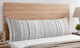 Grey Boho Tribal Jacquard Collection Vertical Stripes Full Length Body Pillow Cover