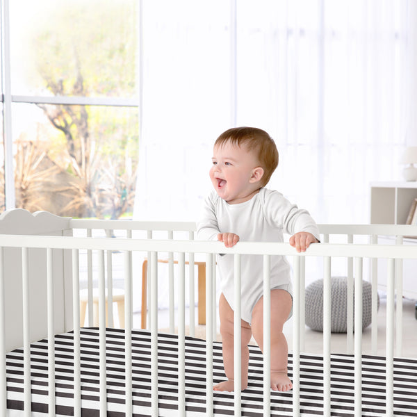 Paris Collection Crib Sheet - Stripe alternate view