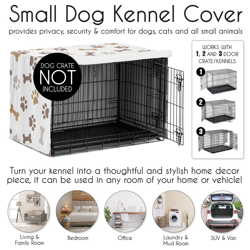 Paw and Bone Collection Dog Crate Kennel Cover 24in.
