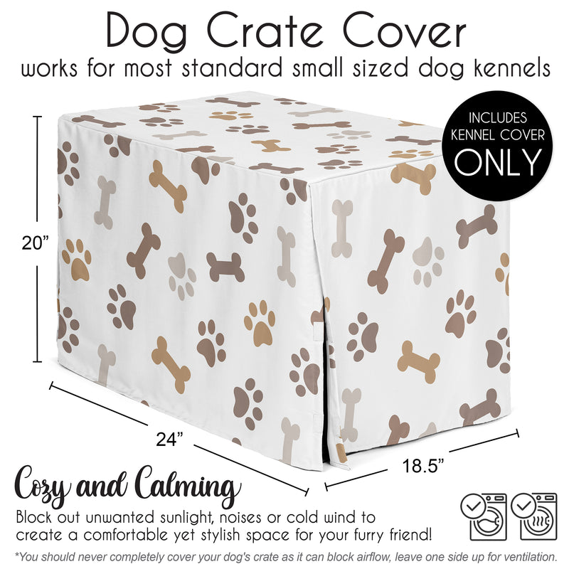 Paw and Bone Collection Dog Crate Kennel Cover 24in.