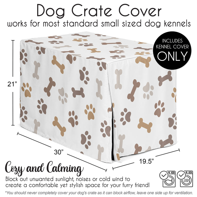 Paw and Bone Collection Dog Crate Kennel Cover 30in.