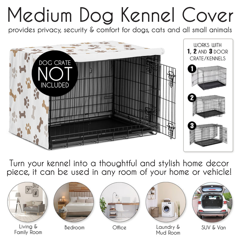 Paw and Bone Collection Dog Crate Kennel Cover 36in.