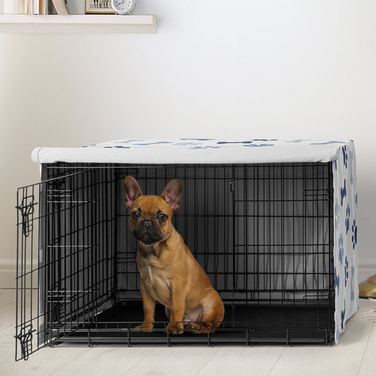 Paw and Bone Navy Blue Collection Dog Crate Kennel Cover 30in.
