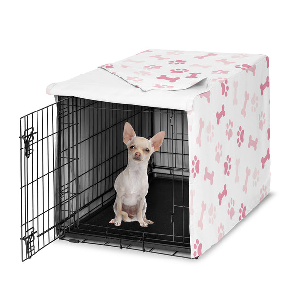 Paw and Bone Blush Pink Collection Dog Crate Kennel Cover 24in.