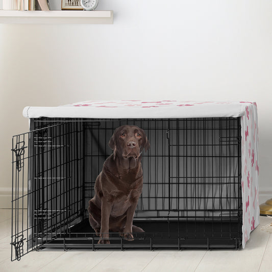Paw and Bone Blush Pink Collection Dog Crate Kennel Cover 42in.