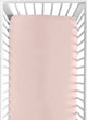 Peony Floral Garden Pink and Ivory Collection Crib Sheet - Solid Blush Pink