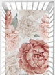 Peony Floral Garden Pink and Ivory Collection Crib Sheet - Oversized Flower Print