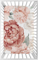 Peony Floral Garden Pink and Ivory Collection Mini Crib Sheet - Oversized Flower Print