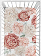 Peony Floral Garden Pink and Ivory Collection Crib Sheet