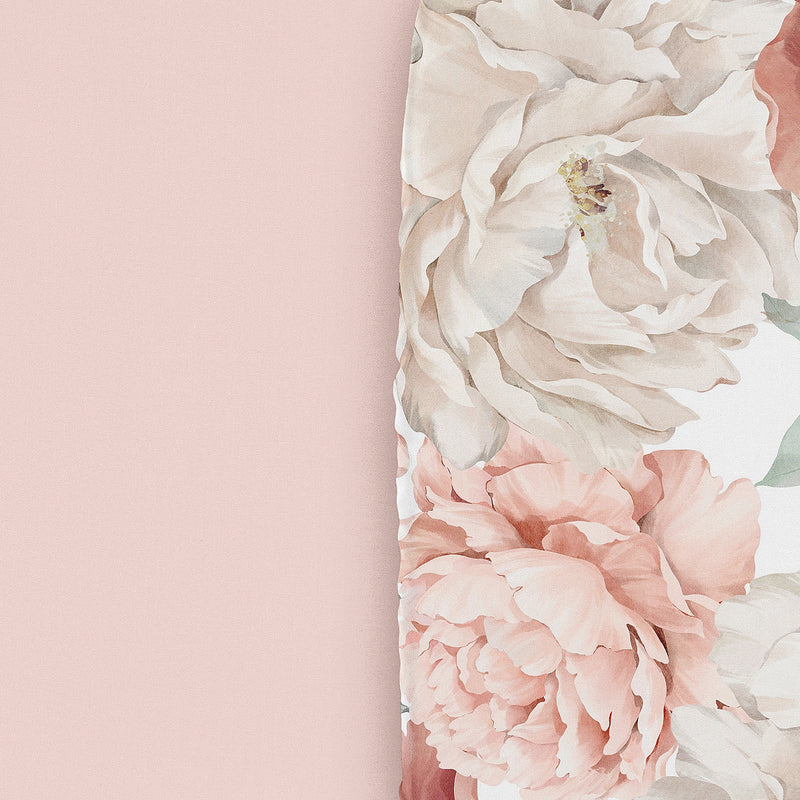 Peony Floral Garden Pink and Ivory Collection 2 Pack Baby Bassinet Fitted Sheets