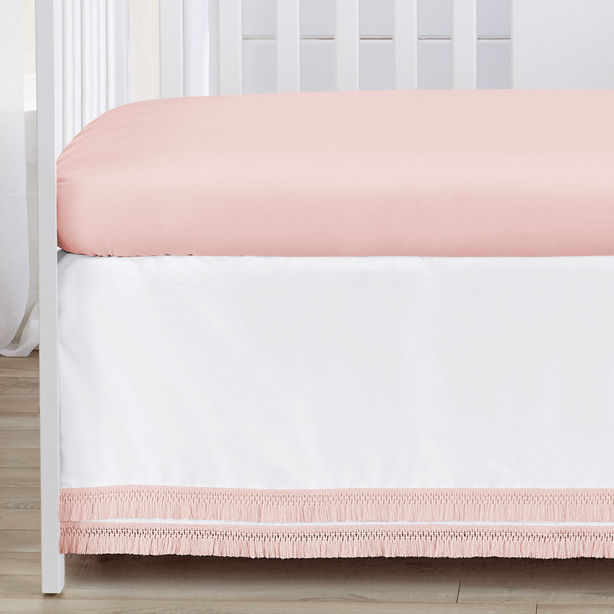 Peony Floral Garden Pink and Ivory Collection Sweet Jojo Designs 6 Piece Crib Bedding + BreathableBaby Breathable Mesh Liner